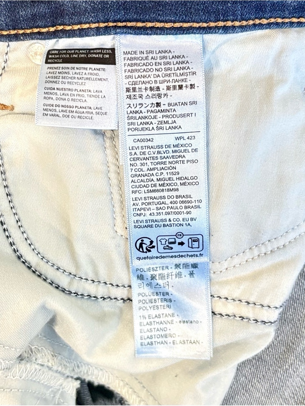 Levi’s 314 Shaping Straight Jeans 33x32 Medium/Dark Wash Stretch Denim Mid Rise - Picture 13 of 13